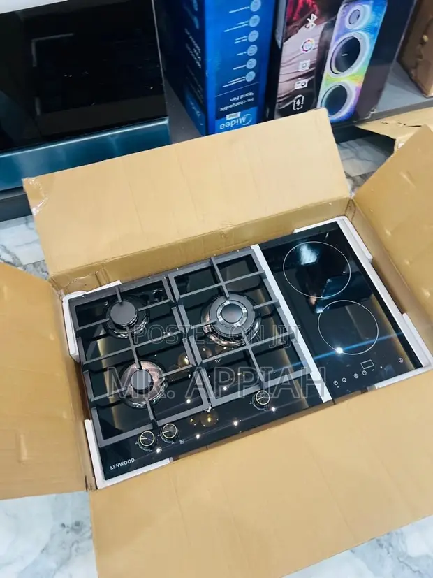 Kenwood 90cm Built-In Oven with 2 Electric + 3 Gas Hobs (Black) - 1