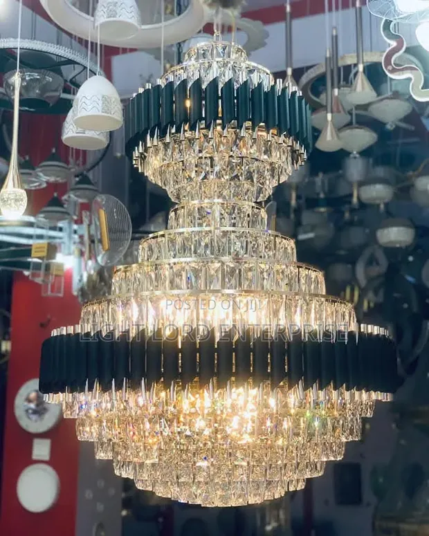 Luxury Carbon Site Crystal Chandelier 800mm x 1200mm - 1