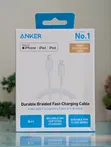 Anker 322 USB-C to Lightning Cable 6ft Braided - White - 1
