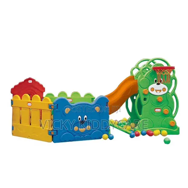3-in-1 Children's Modular Plastic Playground Set - 1