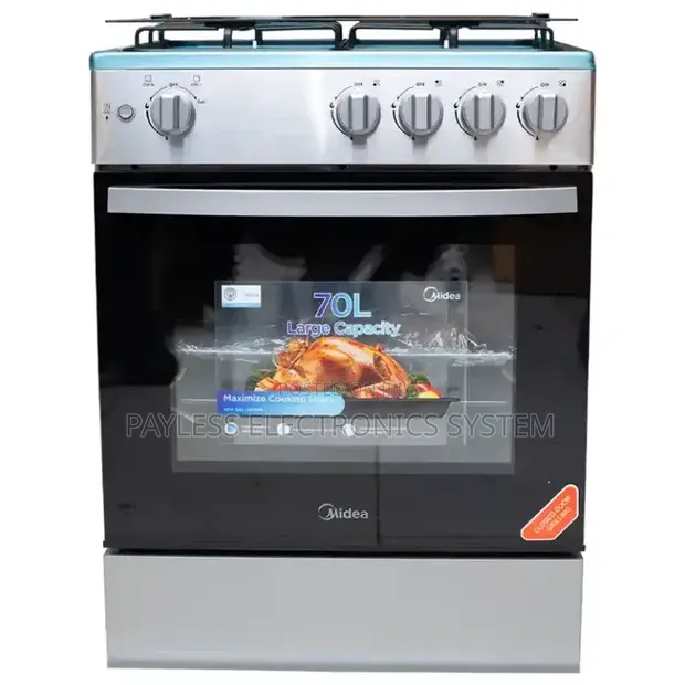 Midea 4-Burner 60x60cm Gas Cooker with Grill - 1