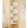 7 Tier Corner Mount Bookcase - White - 1