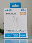 Anker Bio-Braided USB-C to Lightning Cable (White, 3') - 1