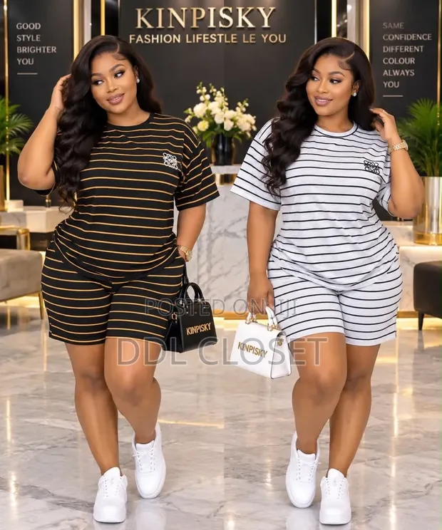 A&D Women's 2-Piece Striped Lounge Set - 1