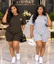 A&D Women's 2-Piece Striped Lounge Set - 1
