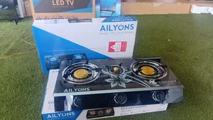 Ailyons 3 Burner Gas Cooker - Black