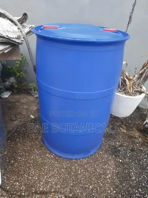 250 Liter Empty Blue Barrel