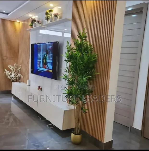 Wood-Mode TV Wall Unit with LED Lighting - 1
