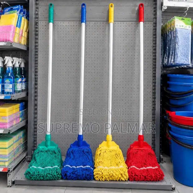 Industrial Cotton Mop Stick - Heavy-Duty Kentucky Floor Mop - 1