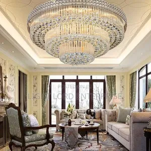 Luxury Crystal Chandelier with LED Light Kit - D31.5 x H17.7 Inches