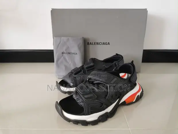 Balenciaga Track Sandals - Triple Black - 1
