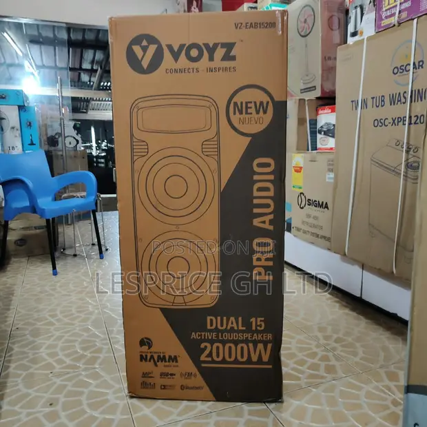 Voyz 2000W Portable Bluetooth Speaker with Tripod & Mic - 1