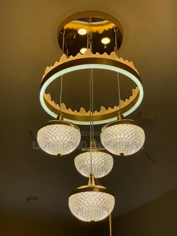 Adjustable LED Chandelier with Remote - 1