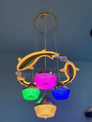 Fish Logo Pendant Light with RGB Color Changing LED