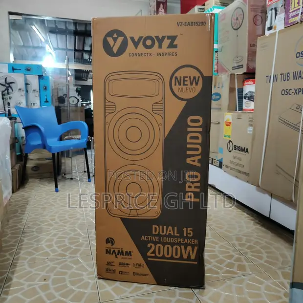 Voyz 2000W Bluetooth Portable Speaker with Mic & Stand - 1