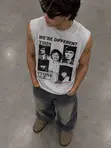 Graphic Armless T-Shirt - 1