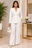 Double Breasted Ladies Blazer Suit - 1