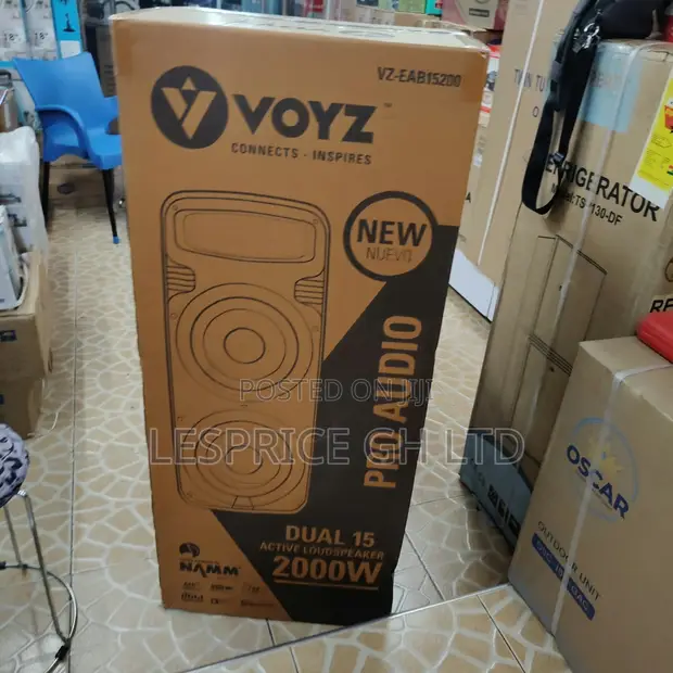 Voyz 2000W Bluetooth Portable Speaker with Microphone & Stand - 1