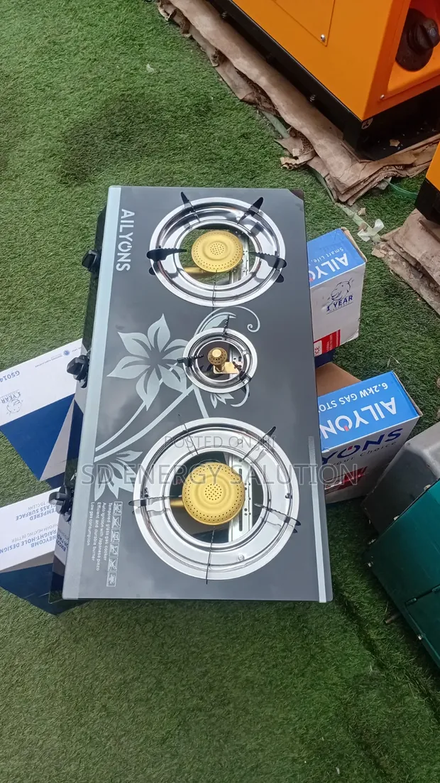 Ailyons 3-in-1 Gas Burner with Glass Top - 1