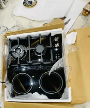 Kenwood 60cm Black Glass 2 Electric 2 Gas Hob