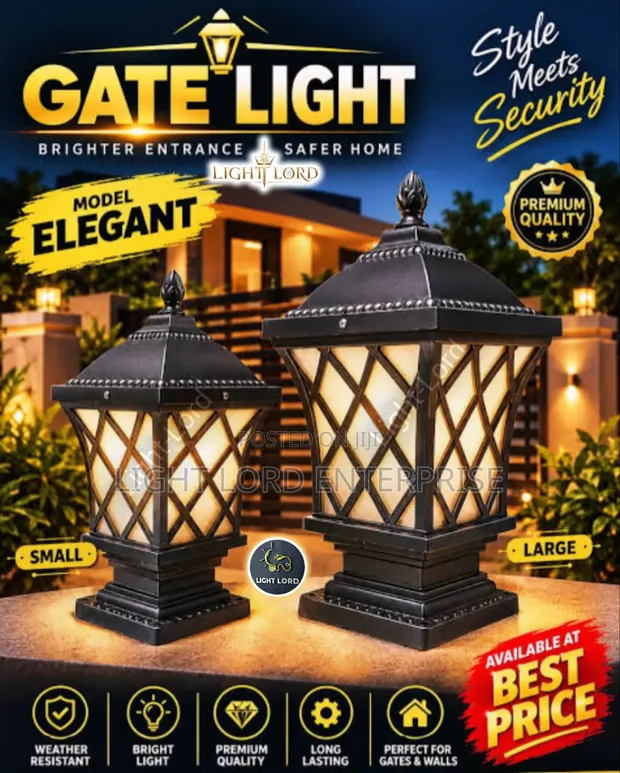 Cage House Pillar Standing Gate Light - 1