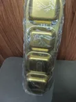 Gold Stainless Steel Divided Serving Tray - 3