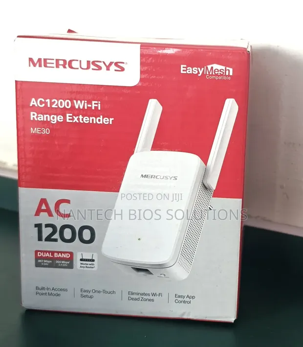 Mercusys AC1200 WiFi Range Extender with AP Mode - 1