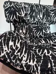 Modern Swivel Accent Chair - Black Leatherette & Monochrome Floral - 4