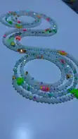 Crystal Waist Beads with Glow-in-the-Dark Butterflies & Alphabets - 2
