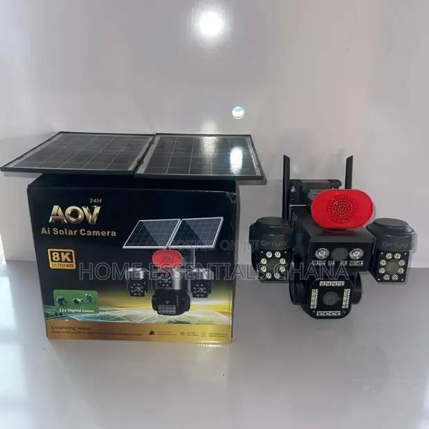 Skyvision AOV Smart AI Four Lens Double Panel Solar PTZ Camera - 1