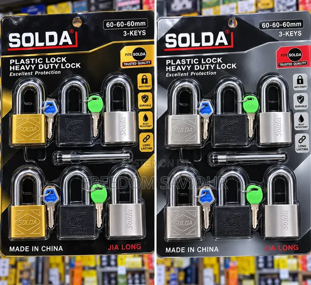 SOLDA Heavy Duty Padlock Set - 60mm - 1