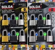 SOLDA Heavy Duty Padlock Set - 60mm - 1