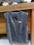 Thrift Wear - Black Polycotton Sleeveless Polo T-Shirt - 2