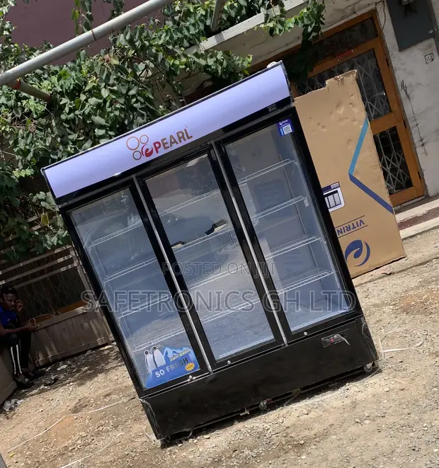 Pearl 780L Commercial Fridge with 3 Glass Display Doors - 1
