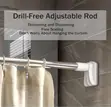 14 Ft Drill-Free Telescopic Shower Curtain Rod - 3