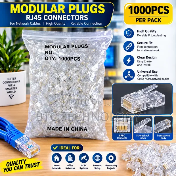 1000pcs RJ45 Modular Plugs - 1