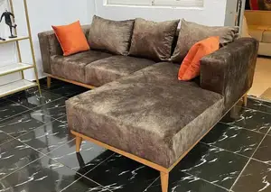 Modern L-Shaped Sectional Sofa with Chaise Lounge
