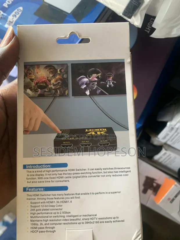 5-in-1 HDMI Switch with Remote - 1