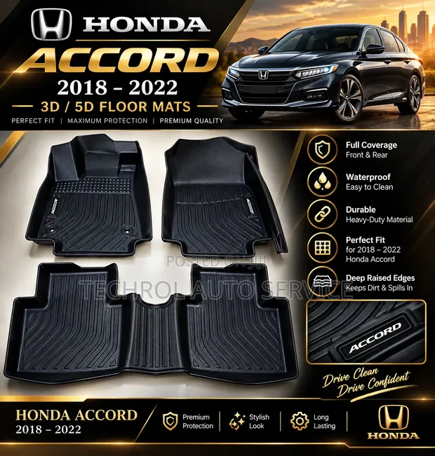 Honda Accord 2018-2022 Floor Mats - Custom Made - 1
