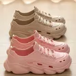 Stylish Chunky Sneakers - Beige & Pink - 1