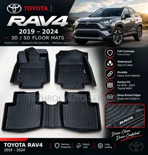 Toyota RAV4 2019-2024 3D/5D Custom Floor Mats