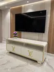 White LV TV Stand - 1