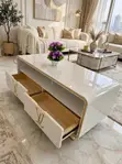White LV TV Stand - 2