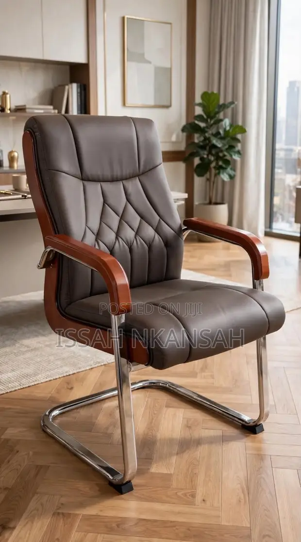 Luxury Visitors Chair - Black Diamond Tuft - 1