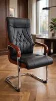 Luxury Visitors Chair - Black Diamond Tuft - 3