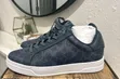 Coach Men's Signature C High Line Leather Trim Sneakers - Blue, Size 8.5 - 1