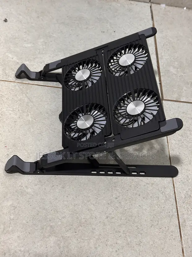 Folding Laptop Stand with 4 RGB Fans - 1