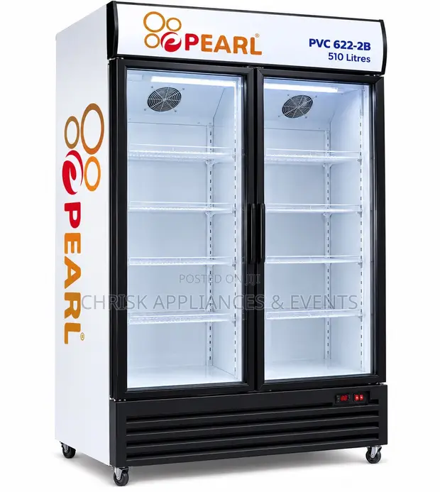 Pearl PVC-622-2b 510L Double-Door Display Fridge - 1