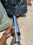 Super Turbo Exhaust - Loud Sporty Sound, Chrome Finish - 3