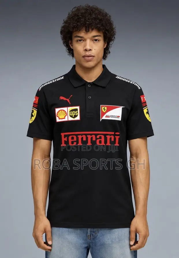 Scuderia Ferrari 2026 F1 Black Polo Shirt - 1